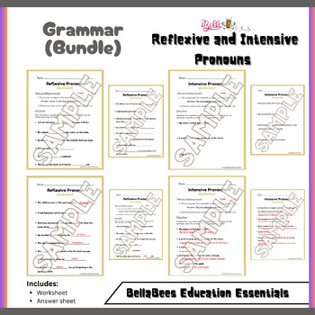 Preview of Reflexive and Intensive Pronouns (Worksheet)