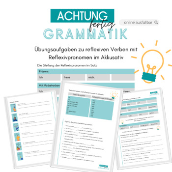 Preview of Reflexive verbs and pronouns in German - Worksheet