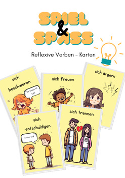 Preview of Reflexive verbs - cards with pictures