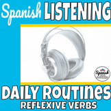 Reflexive verbs in Spanish listening practice activities L