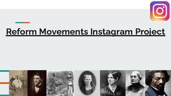 Preview of Reform Movements of the 1800s Instagram Project