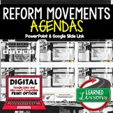 Reform Movements Agenda PowerPoint & Google Slides, Americ