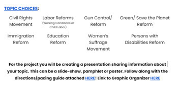 Preview of Reform Movements Research Project