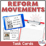 Reform Movements of the 1800s Task Cards Activity