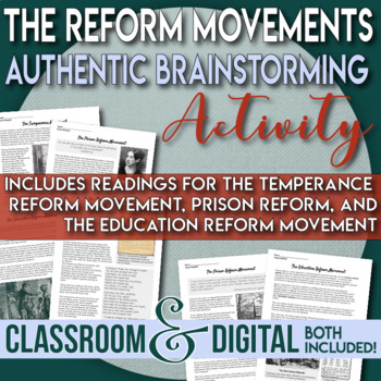 Preview of Reform Movements - Temperance, Education, Mental Illness, and Prison Reform