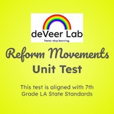 Reform Movements Unit Test & Answer Key