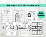 Reformation Day Printable, Five Solas Activity, Reformatio