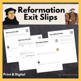 Reformation Exit Slips: 11 Short Activities - Luther, Calv