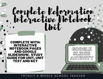 Preview of Reformation Interactive Notebook Unit Via Google Slides