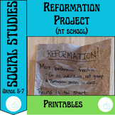 Protestant Reformation Project (at school): 6th Grade Stud