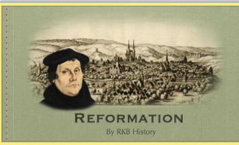 Preview of Reformation Vocabulary Slides and Quiz