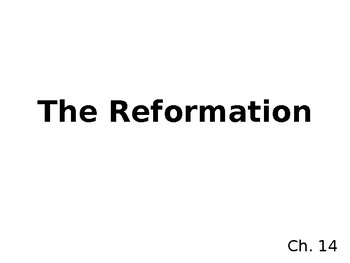 Reformation notes by Shane Willis | TPT