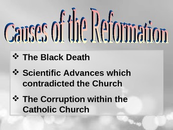 Preview of Reformation power point with guided note handouts