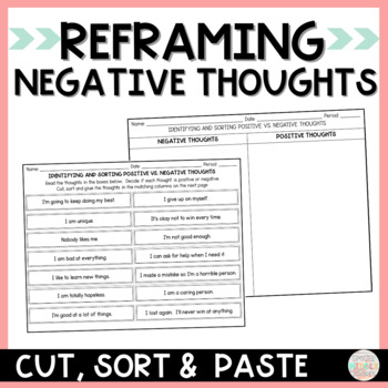 automatic negative thoughts activities