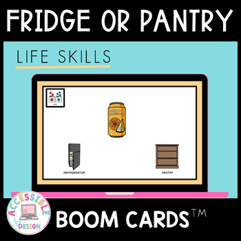 Preview of Refrigerator or Pantry | Food Storage | Boom Cards 