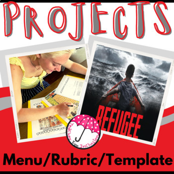 Preview of Refugee Alan Gratz Projects/Menu/Rubric/Templates/Editable