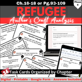 Refugee Author's Craft Task Cards Chapters 16, 17, 18 (pg.93-109)