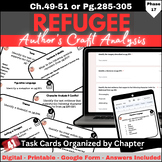Refugee Author's Craft Task Cards Chapters 49, 50, 51 (pg.