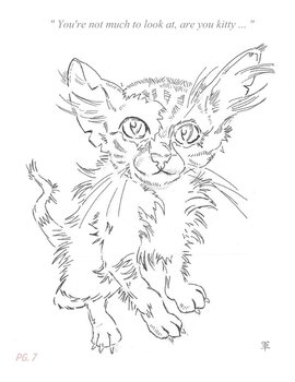 Preview of Refugee by Alan Gratz Coloring Book Page -- Isabel's kitten