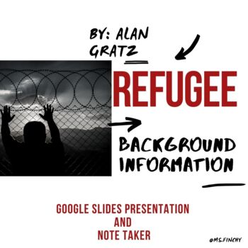 Preview of Refugee by Alan Gratz: Background Info Presentation & Notetaker 