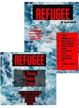 Preview of Refugee (Alan Gratz) Bundle - 3 Voice Poem Project (end of novel) & 6 Journals