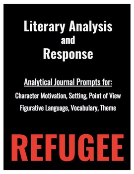 Preview of Refugee by Alan Gratz: Literary Response Journal