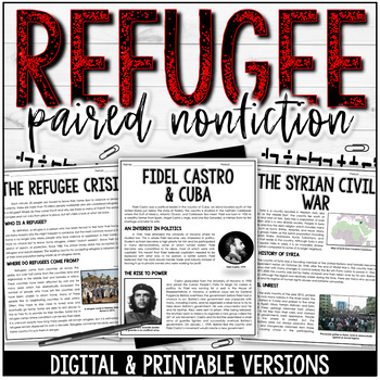 Preview of Refugee by Alan Gratz Nonfiction Reading Comprehension Passages