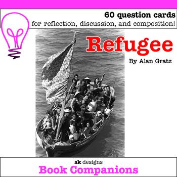 Preview of Refugee by Alan Gratz Novel Study Discussion Question Cards