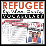 Refugee by Alan Gratz Vocabulary Booklet, Presentation, an