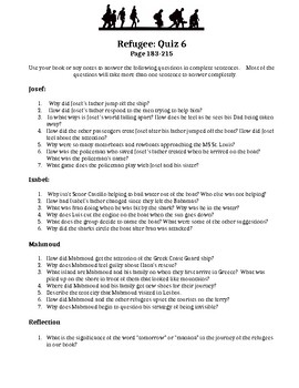 refugee book questions and answers pdf