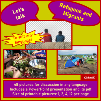 Preview of Refugees Migrants Discussion picture cards