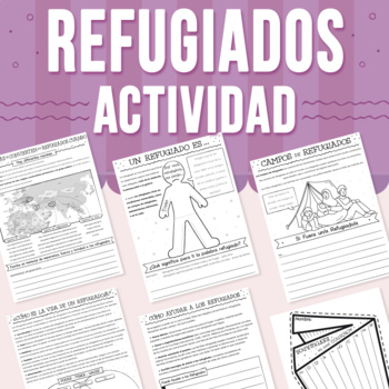 Preview of Refugiados Actividad | Craft, Venn Diagram and Writing Prompts