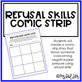 Preview of Refusal Skills Comic Strip | Peer Pressure | Family Consumer Sciences | FCS