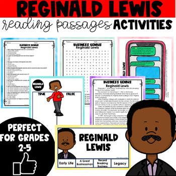 Preview of Reginald Lewis Businessman Reading Passages Activities African American History