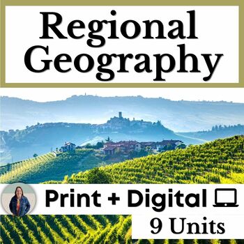 Preview of Regional Geography Bundle World Geography Notes and PowerPoints with Activities