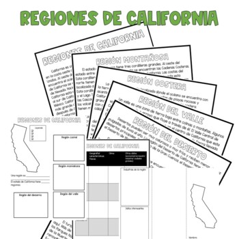 Preview of Regiones de California