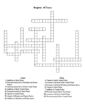 Regions Cross Word