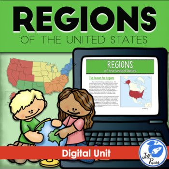 Preview of Regions Introduction Unit, Digital Version Distance Learning