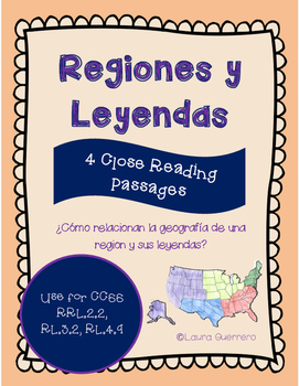 Preview of Regions and Legends of the USA/ Regiones y Leyendas de los Estados Unidos