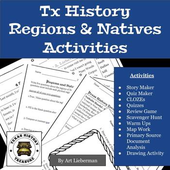 Preview of Regions & Natives Bundle | 7th Grade Texas History| 15 Resources and Activities