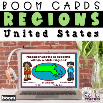 Preview of Regions of America Boom Cards
