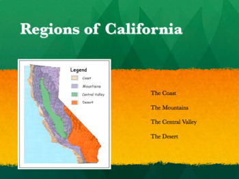 Regions of California PPT *EDITABLE* by thankfultoteach | TPT
