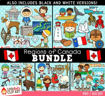Preview of Regions of Canada Clip Art Bundle
