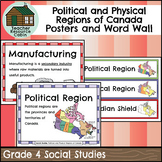 Regions of Canada Word Wall and Posters (Grade 4 Social Studies)