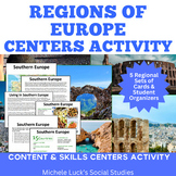 Regions of Europe Centers Activity for Geography or Culture Study