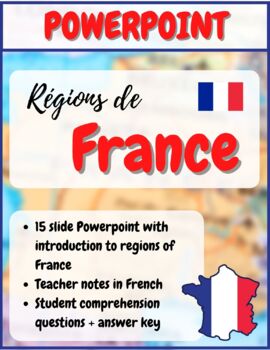 Preview of Regions of France - Introductory Powerpoint with Teacher's Notes & Handout