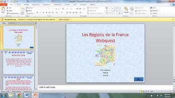 Preview of Regions of France Webquest