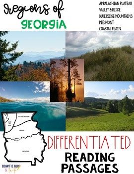 Preview of Regions of Georgia Differentiated Reading Passages & Questions