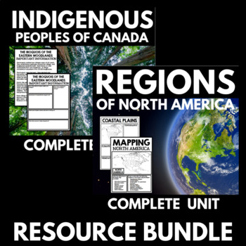 Preview of Regions of North America Unit and Indigenous Peoples of Canada Unit Bundle