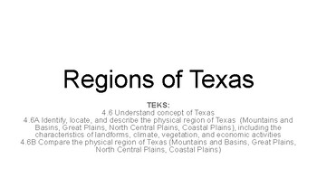 Preview of Regions of Texas